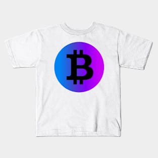 Astral Bitcoin - Black on White Kids T-Shirt